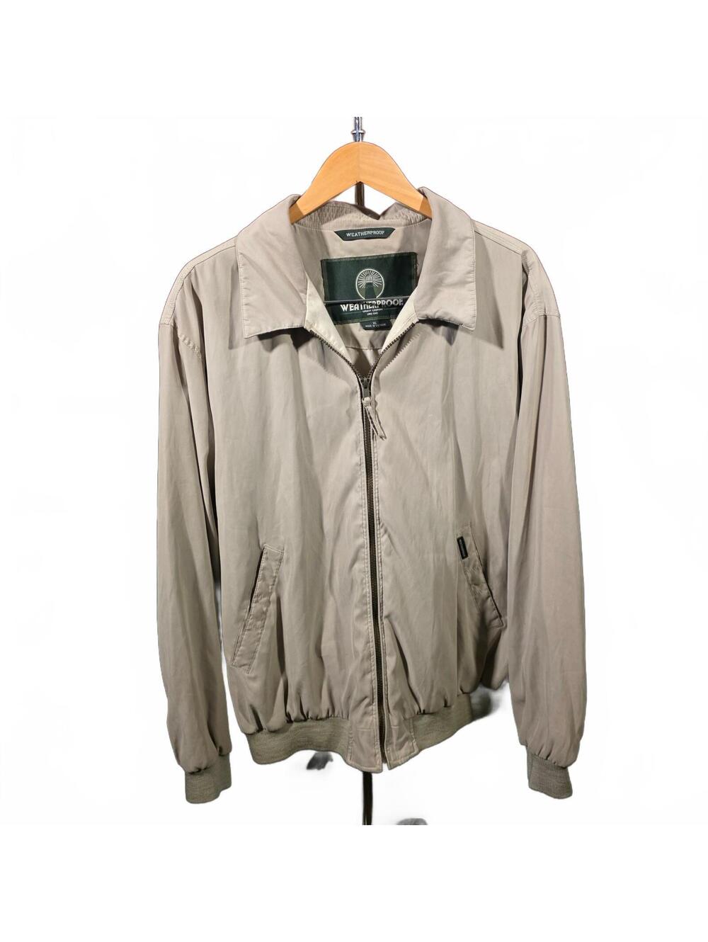 Weatherproof Garment Company Men's Beige Zip-Up Jacket XL